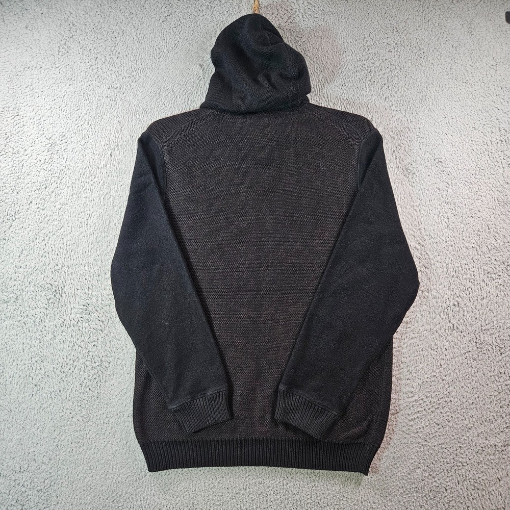 Calvin Klein Jeans Sweater Hoodie Women Large Knit Black Maroon - L - Picture 6 of 10